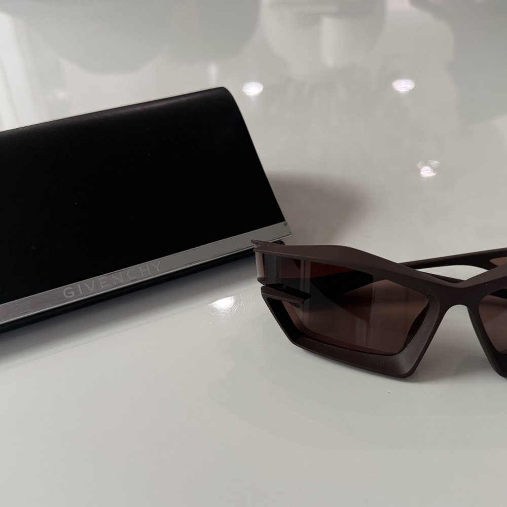 Givenchy Dark Brown Geometric Sunglasses